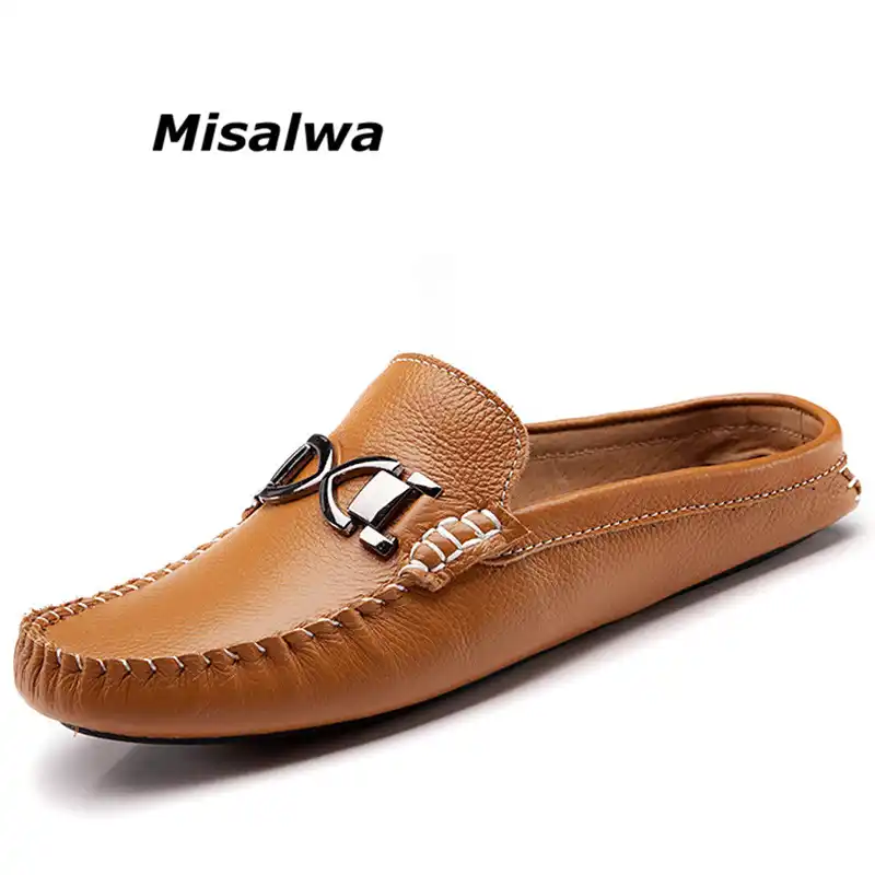 mens leather casual loafers