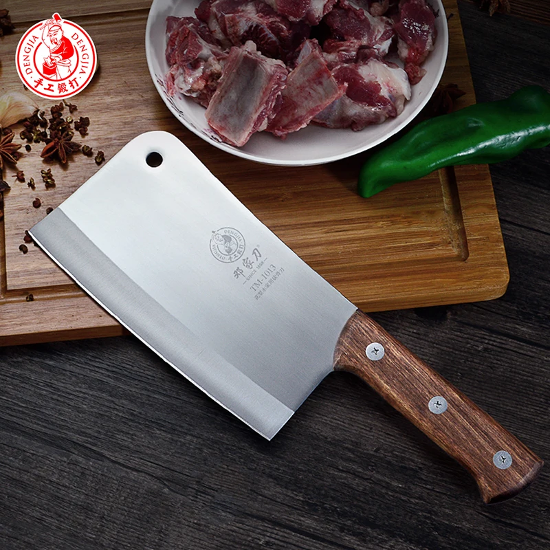  DENG Chinese Blade Handmade Forged Stainless Steel Kitchen Chopper Knife Household Meat Cleaver Kni - 33022708127