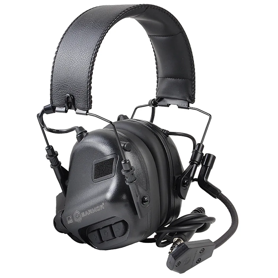 Auscultadores com Cancelamento de Ruído da Aviação Fones de Ouvido Opsmen Earmor Airsoftsports Tático Militar Comunicação Softair Tiro M32 7 OPSMEN Earmor Airsoftsports Tático M32 Auscultadores Com