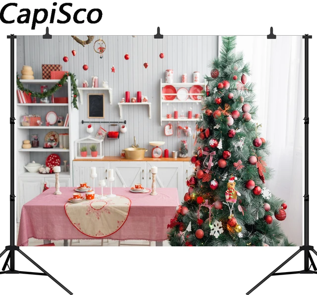 Capisco Christmas Tree Background Kitchen For Photo Studio Child Cook Backdrop Photobooth Photocall Photography Shoot Capisco Christmas Tree Background Kitchen For Photo Studio Child Cook Backdrop Photobooth Photocall Photography Shoot