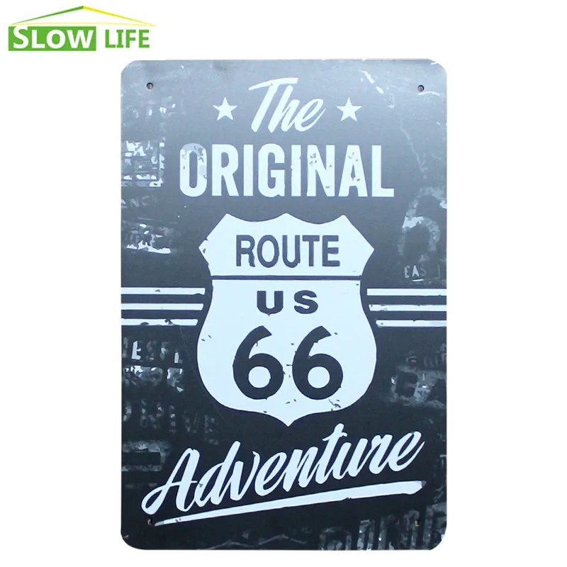 The Original Route 66 Metal Tin Sign Wall Decor Tin Sign Vintage Home Decor Metal Plaque Retro Metal Plate Vintage Metal Poster