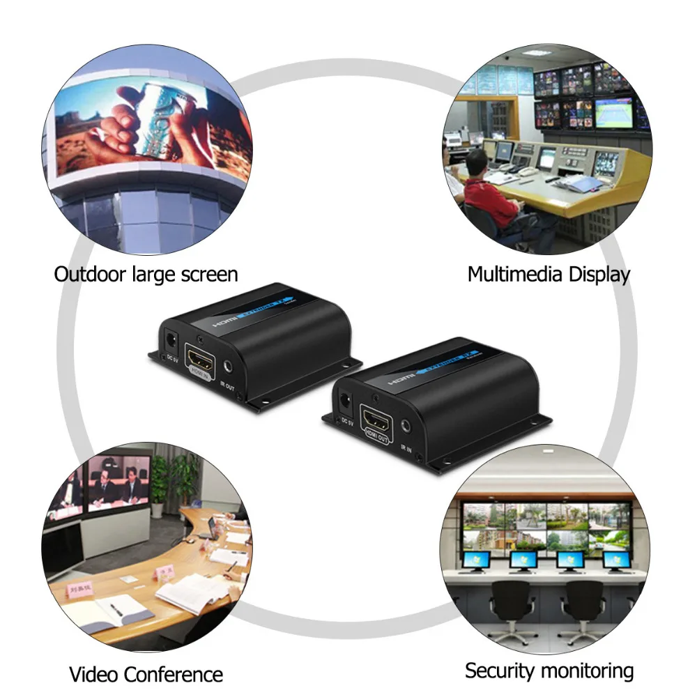 Exquizon 60 м LKV372A HD 1080 P HDMI удлинитель передатчик с ИК TX/RX см Ethernet кабель Поддержка 3D для