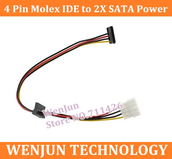 

Адаптер питания Molex IDE-2X SATA, 4 контакта, 20 шт./партия