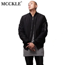 MCCKLE Hi-Calle de Moda 2017 Nuevos hombres del Estilo Militar bombardero Negro chaqueta Para Hombre Slim Fit Hip Hop de Béisbol Del Equipo Universitario chaqueta de hombre(China (Mainland))