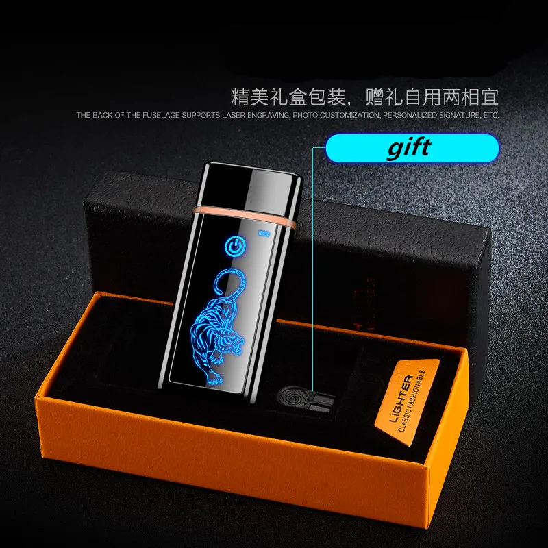 Электронная ветрозащитная зажигалка с Usb зарядкой тонкая женская и Мужская