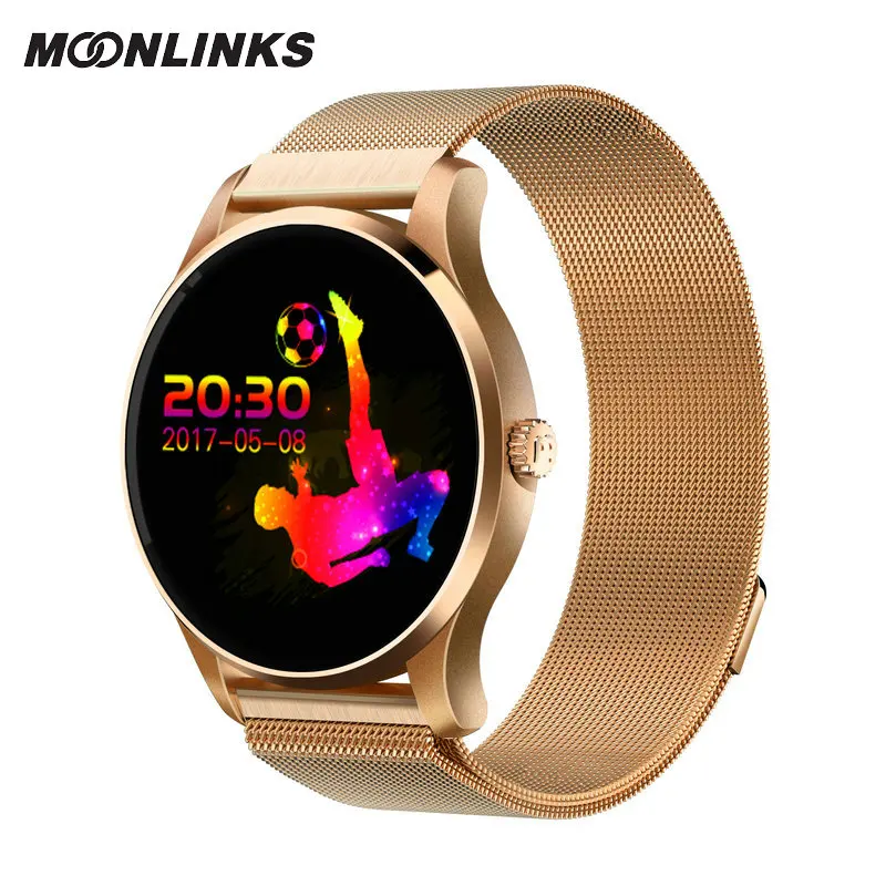 Moonlinks K88 Носимых устройств Мобильные часы smart watch Мужчины из нержавеющей стали