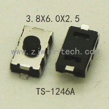 500-1000 шт 4X6X2,5 мм(3X6) 2Pin SMD резиновая Кнопка Мгновенный кнопочный переключатель тактильный Щелчок для автомобильного ключа кнопка включения