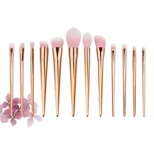 

Fashion 15pcs Rose Gold Makeup Brushes Tools Set Foundation Blush Powder Concealer Brush Make Up Cosmetic Kit for Women Gifts