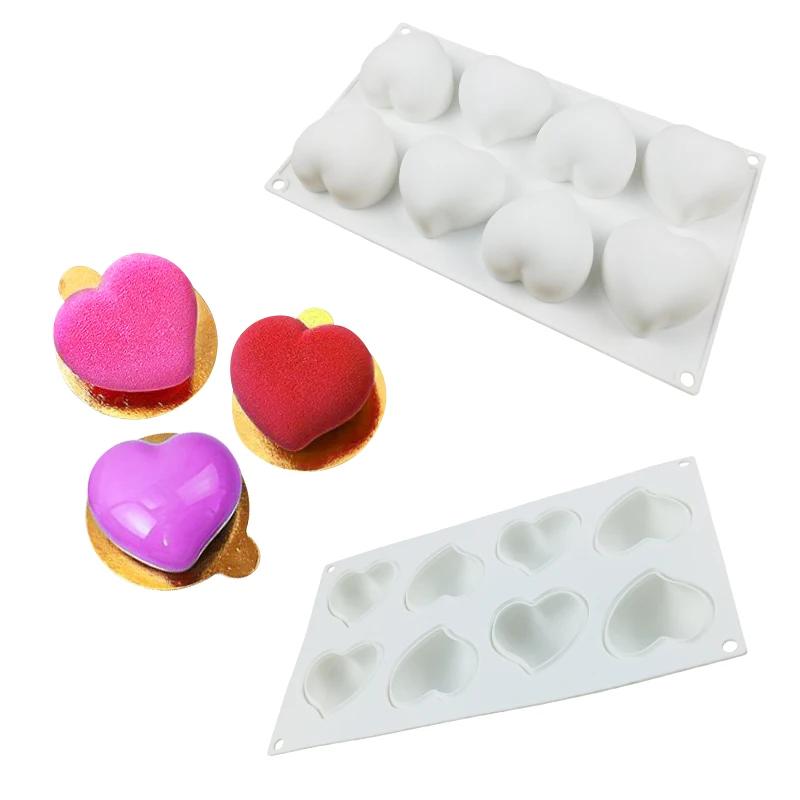 SHENHONG Comma форма в форме сердца, форма для выпечки, десерт, художественный мусс, силиконовая 3D форма для выпечки, шоколадная сковорода, Silikonowe Moule