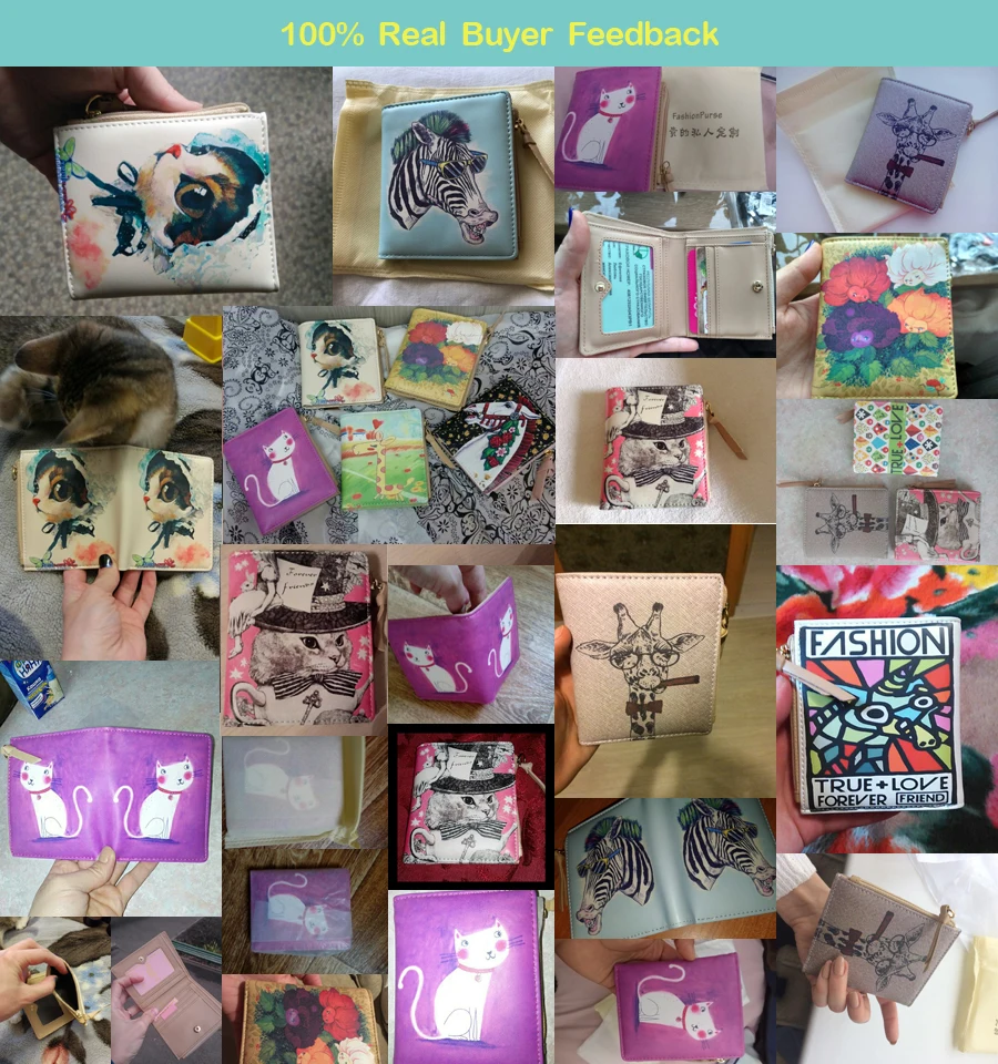 women short print wallet