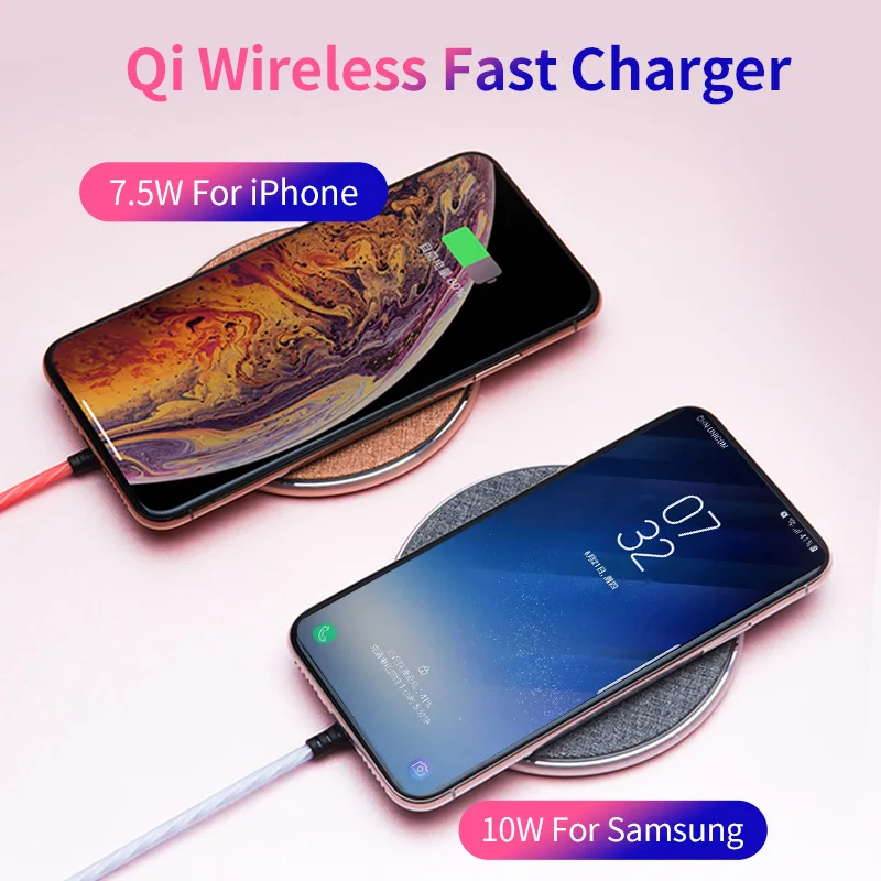 Power4 10 Вт ультратонкий беспроводной зарядное устройство для samsung S9 S10 huawei P20 Быстрое беспроводное зарядное устройство для iPhone x xs Xiaomi Redmi
