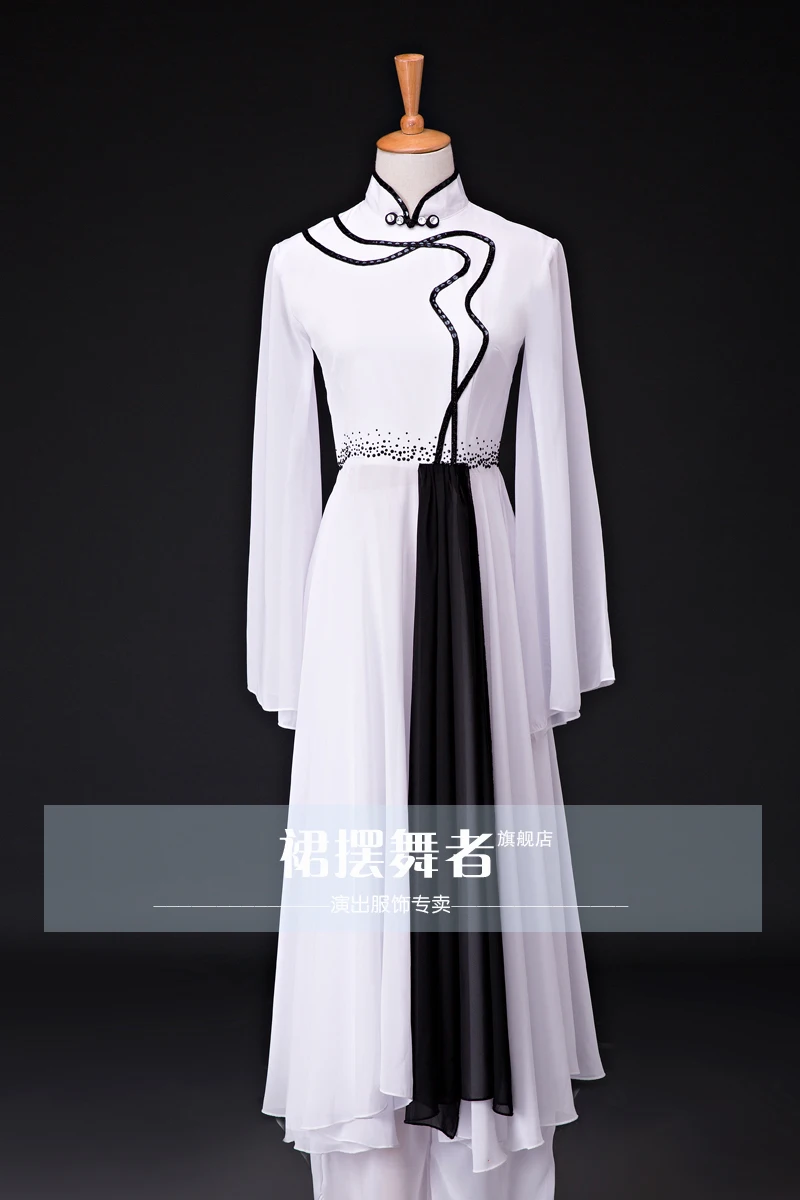 (0111) woman Chinese Classical dance clothes Hanfu ancient costume fairy poetic fan/umbrella dance wear Theatre performance