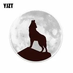 YJZT 12 см * 12 см Модный светоотражающий Воющий волк животных стикер автомобиля Наклейка ПВХ Графический 5-2155