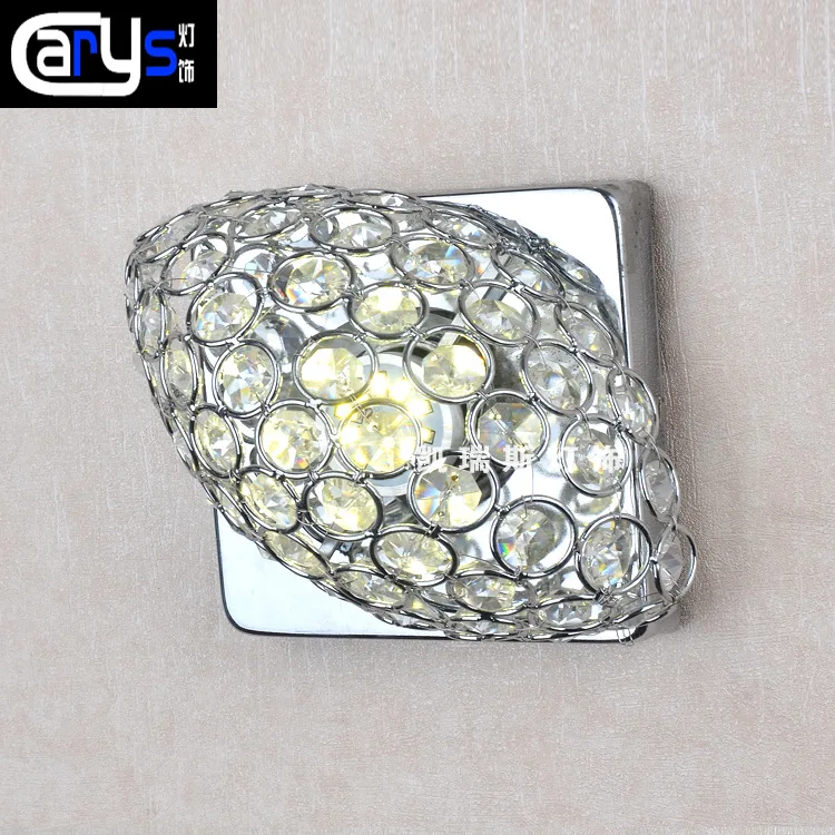 

Minimalist modern crystal wall lamp single head art bedside lamp, mirror room, bedroom wall lamp, living room aisle lamp