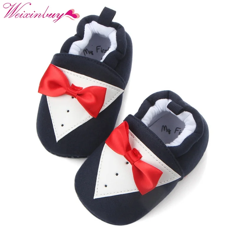 

Autumn Gentleman Cute Cotton Baby Shoes Boys Girl First Walkers Infant Newborn Crib Soft Sole Shoes Prewalker