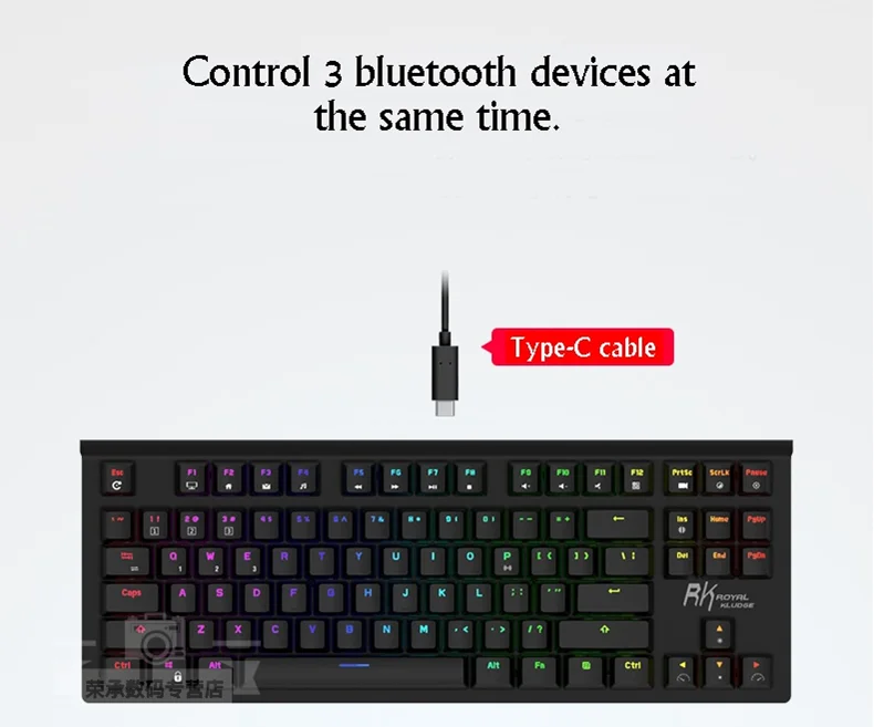 Royal Kludge RK G87 двойной режим Bluetooth беспроводной/USB Проводная RGB подсветка перезаряжаемая Механическая игровая клавиатура RK Axis