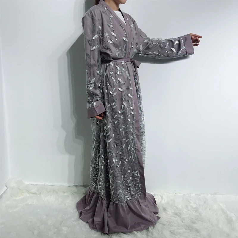 Кимоно кафтан abaya с блестками, Дубай, исламский, мусульманский, Абая для женщин, молитва, турецкий ислам, ic, одежда, арабское платье, Femme Musulmane