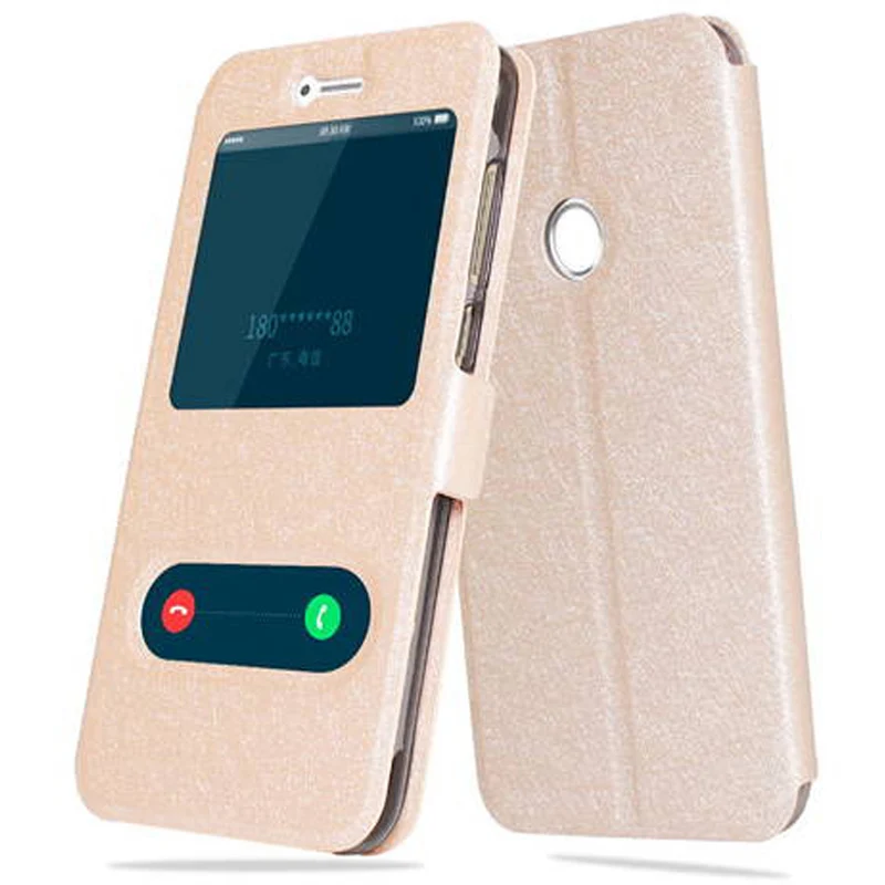 2pcs-For-Huawei-Honor-8-PRA-AL00-P8lite-2017-Case-Flip-Cover-Open-Window-PU-Leather