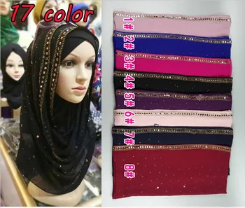 

HIGH quality diamond chiffon silk solid color glitter chiffon silk long shawls wrap muslim autumn muslim scarves/scarf 10pcs/lot
