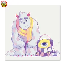 Картина по номерам художественная краска по номеру теплый зимний Университет Монстров