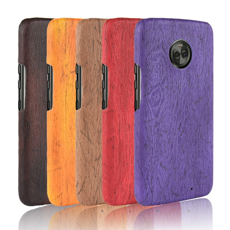 MOTO X4 Wood grain PU leather +PC case_92