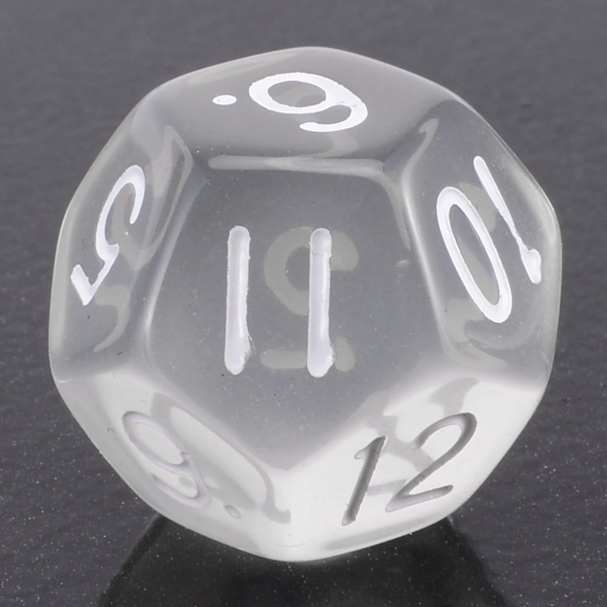 7pcs/lot White Polyhedral Transparent Dices Multi-side  With Cloth Bag For Gaming  Dungeons and Dragons RPG Game