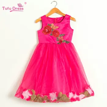 

Princess Flower Girl Dress Summer 2018 Tutu Wedding Birthday Party Dresses For Girls Children's Clothing For 2-12 Years
