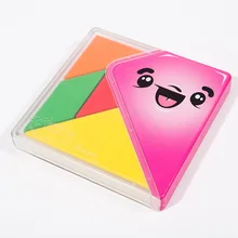 7 цветов нетоксичные воск может съедобные карандашом рисунок товары для рукоделия детские развивающие игрушки творческих Tangram раннего обучения головоломки