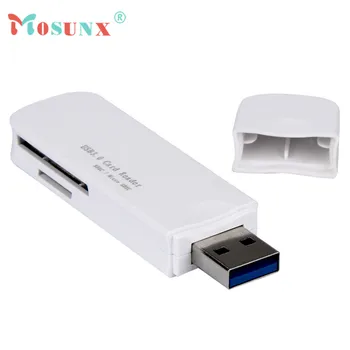 

Hot-sale Mosunx White Card Reader Gifts Wholesale MINI 5Gbps Super Speed USB 3.0 Micro SD/SDXC/SDHC Card Reader Adapter