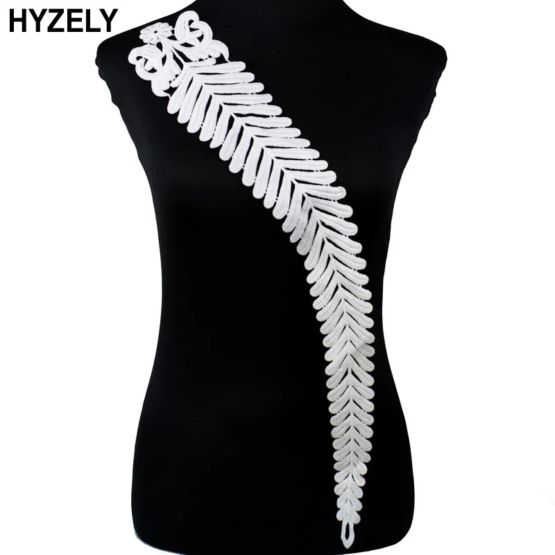 

Big Leaf Embroidered Lace Neckline Collar Trimming Embellishment Applique White Patch Scrapbooking NL089