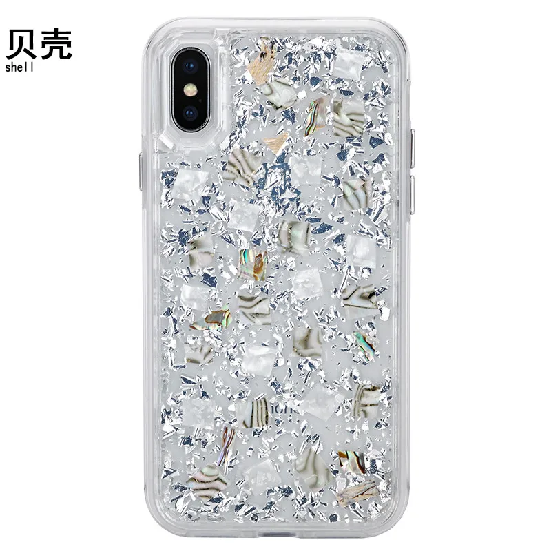 Прозрачный Модный Блестящий чехол из ТПУ с настоящим цветком для IPhone X XR XSMAX, ударопрочный чехол с золотой фольгой, Роскошный чехол для мобильного телефона