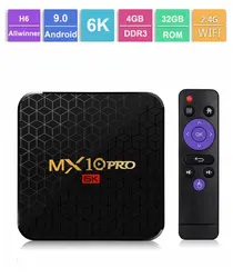 6 K tv Box MX10 Pro Android 9,0 Allwinner H6 Четырехъядерный 4 ГБ 32 ГБ 64 Гб 2,4 г WiFi USB3.0 Поддержка 6 K * 4 K H.265 Смарт медиаплеер