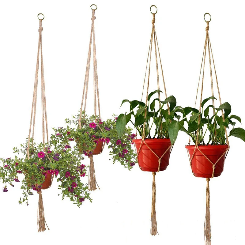 1 шт. пеньковая веревка растительная вешалка держатель для растений хлопковая