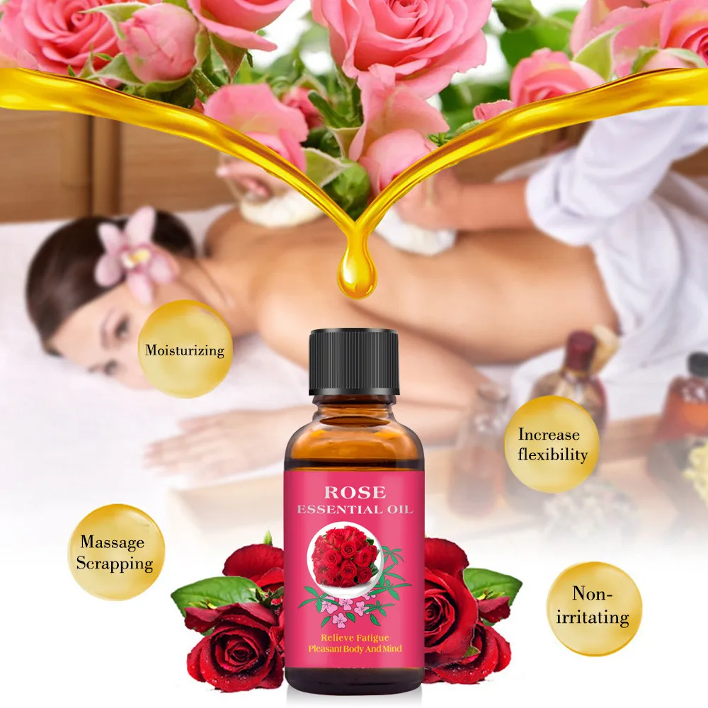 30 мл натуральное чистое растение Роза ароматерапия эфирное масло высокого качества масло для душа массажёр рельефный уход за телом красота O1