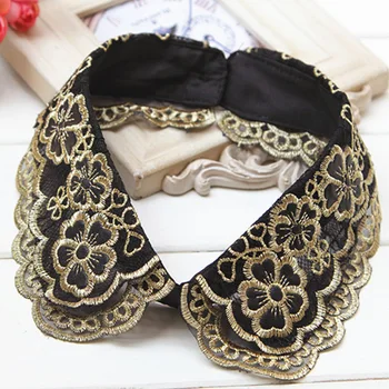 

2017 fashion new round false shirt pearl Blouse Fake Collar White decoration false sharp black shirt fake collar lady accessorie