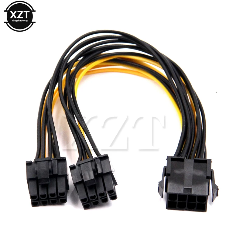 10pcs/Lot 8-pin PCI Express to 2 x PCIe 8 (6+2) pin Motherboard Graphics Video Card PCI-e GPU VGA Splitter Hub Power Cable
