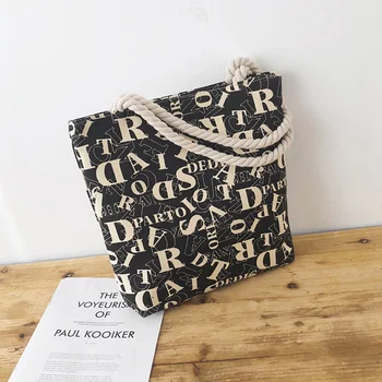

Women Large Capacity Canvas Tote Shoulder Bag Shopping Summer Beach Bags Best Sale-WT