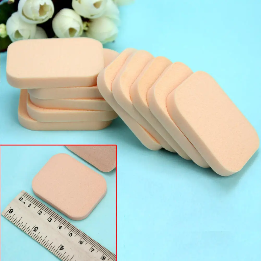 

10Pcs Soft Sponge Cellulose Compress Cosmetic Puff Facial Washing Sponge Face Care Cleansing Makeup Remover Tools