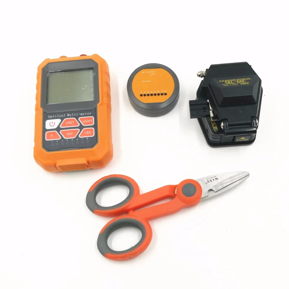 

3 in1 Optical Power Meter Visual Fault Locator Network Cable Fiber cleaver SKL-6C Scissors Kevlar Cutter Slip-resistant Scissors