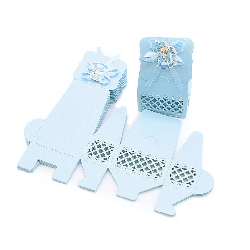 12pcs Baby Shower Favor Candy Boxes with Ribbons, Cute Boy Girl Gift Packaging for Kids... - SKU FCBR0928 - UGI Packaging