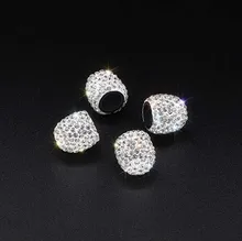 

4 Pieces Rhinestone Diamond Car Tire Valve Caps Luxury Shining Anti-Dust Caps Car Accessories Car Styling