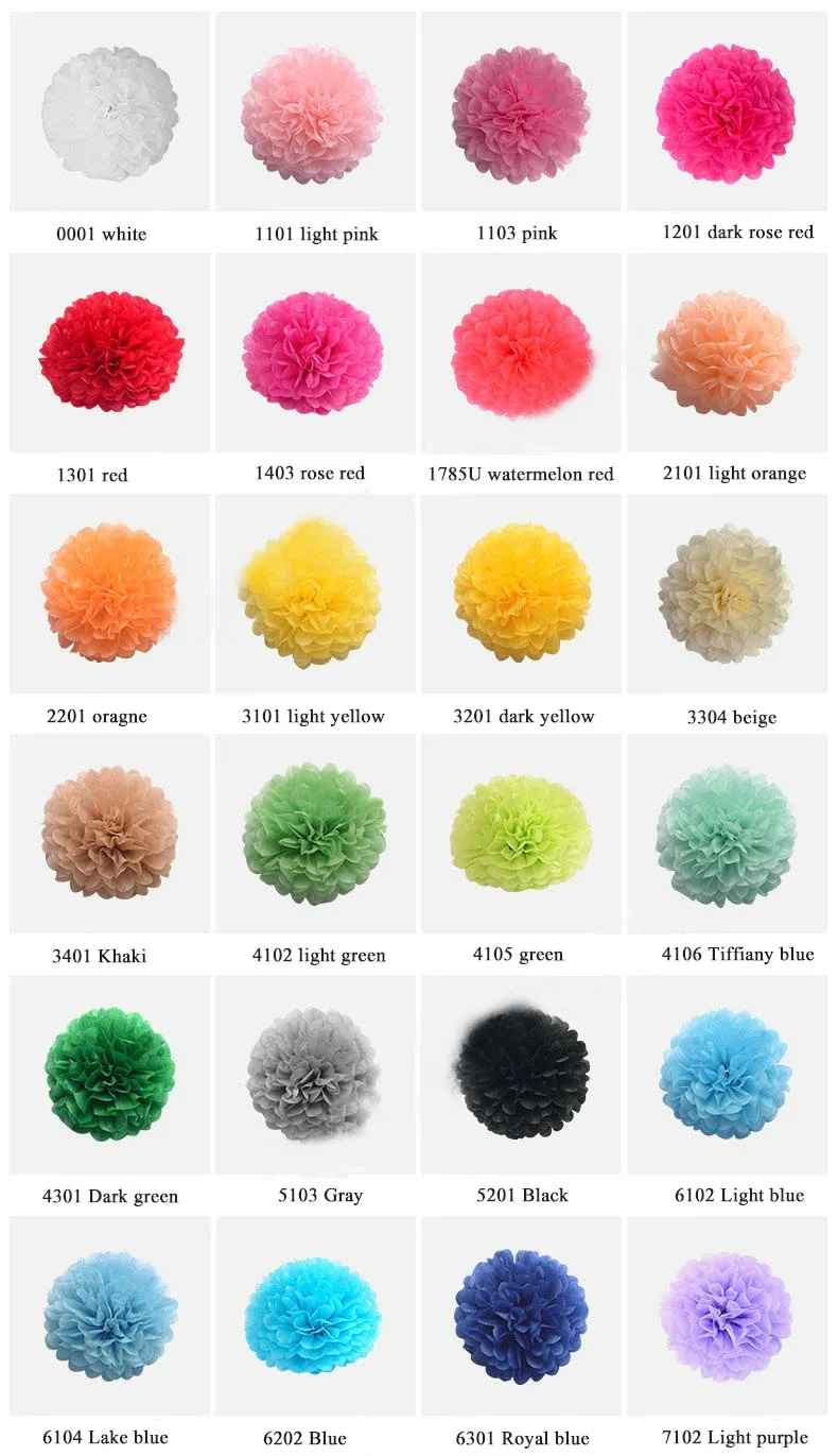 paper flower head paper pompom wedding party home decoration ball (10)