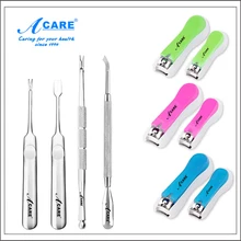 ACARE Toenail Cuticle Remover Nail Pusher Manicure Kit Nail Scissors Toenail Clipper Cuticle Cutter Pedicure Tool