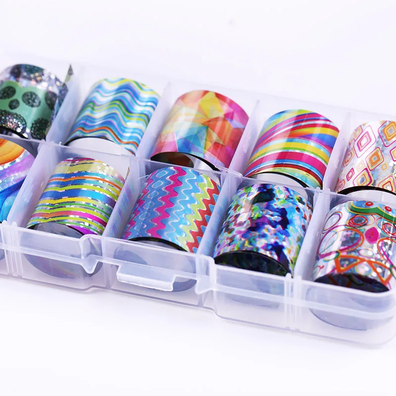 

Nail Foils Set Metallic Colors Candy Seashell Holographic Nail Art Transfer Sticker Paper Nails Accessories Nail Decorations