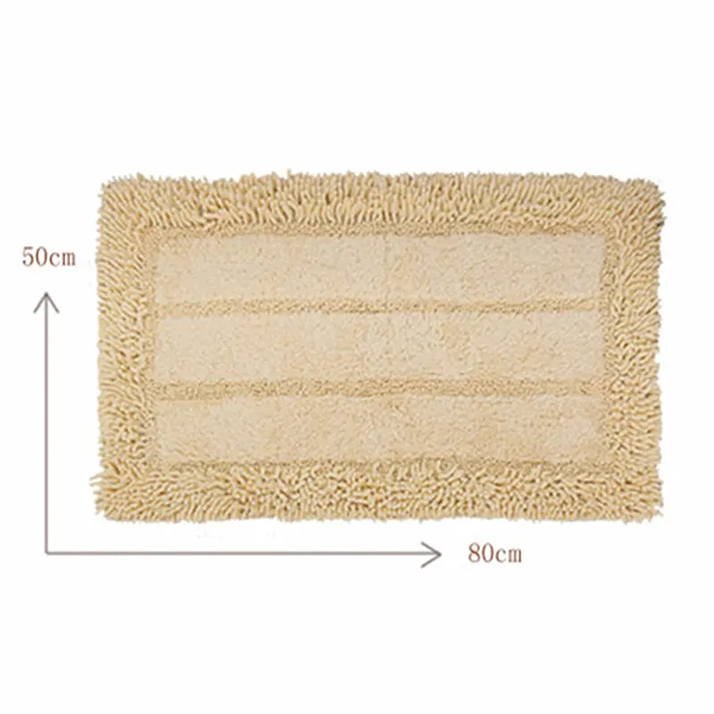 Cotton Chenille Floor Mat Mattress Non-slip Bedside Doormat Bath Mats Strip Foot Pad Toilet Rugs Water Absorption Kitchen Carpet