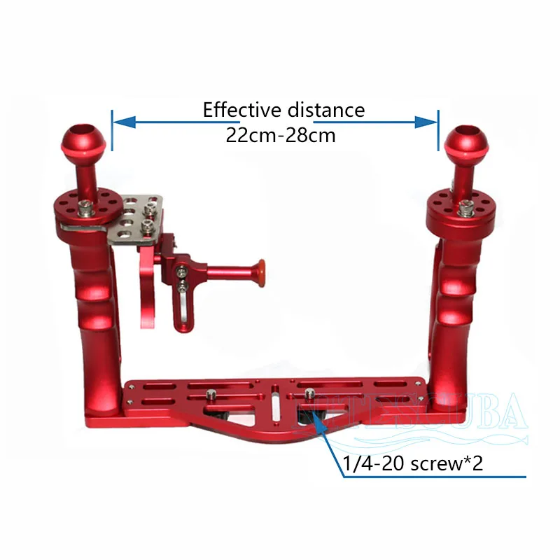 NiteScuba Дайвинг камера держатель ручка лоток ручка кронштейн спуска затвора для Go Pro TG5 RX100 Nauticam подводная фотография - Цвет: red tray and shutter