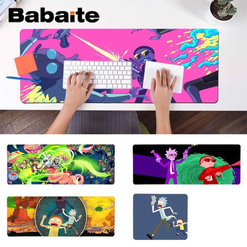 

Babaite cartoon Manga Anime Rick and Morty Customized MousePads Computer Laptop Anime Mouse Mat Anti-Slip Durable Silicone