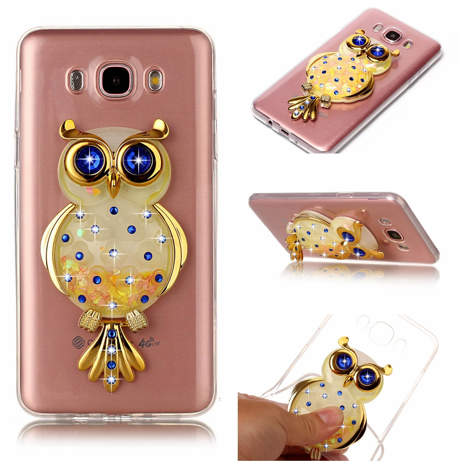 

Transparent TPU+stent SM-J510FN Case for Samsung Galaxy J5 J 5 2016 510 J510 F J510FN J510H/DS SM-J510H/DS Silicon Cover Phone
