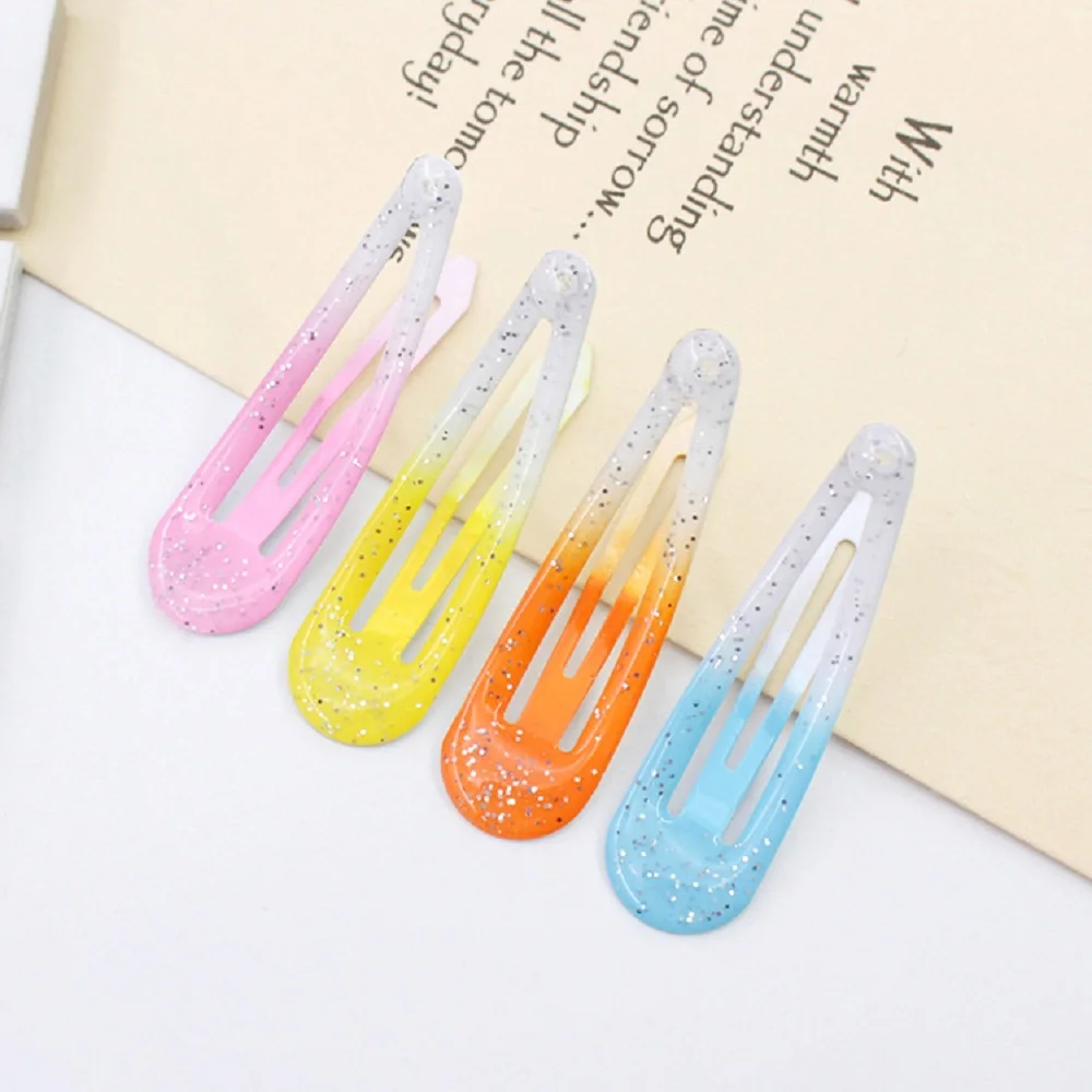 1 PC Glitter Gradient Color Girls Baby Hairpins Hair Clips Kid Barrettes Bobby Pins Headwear Children Accessories Baby BB Clips