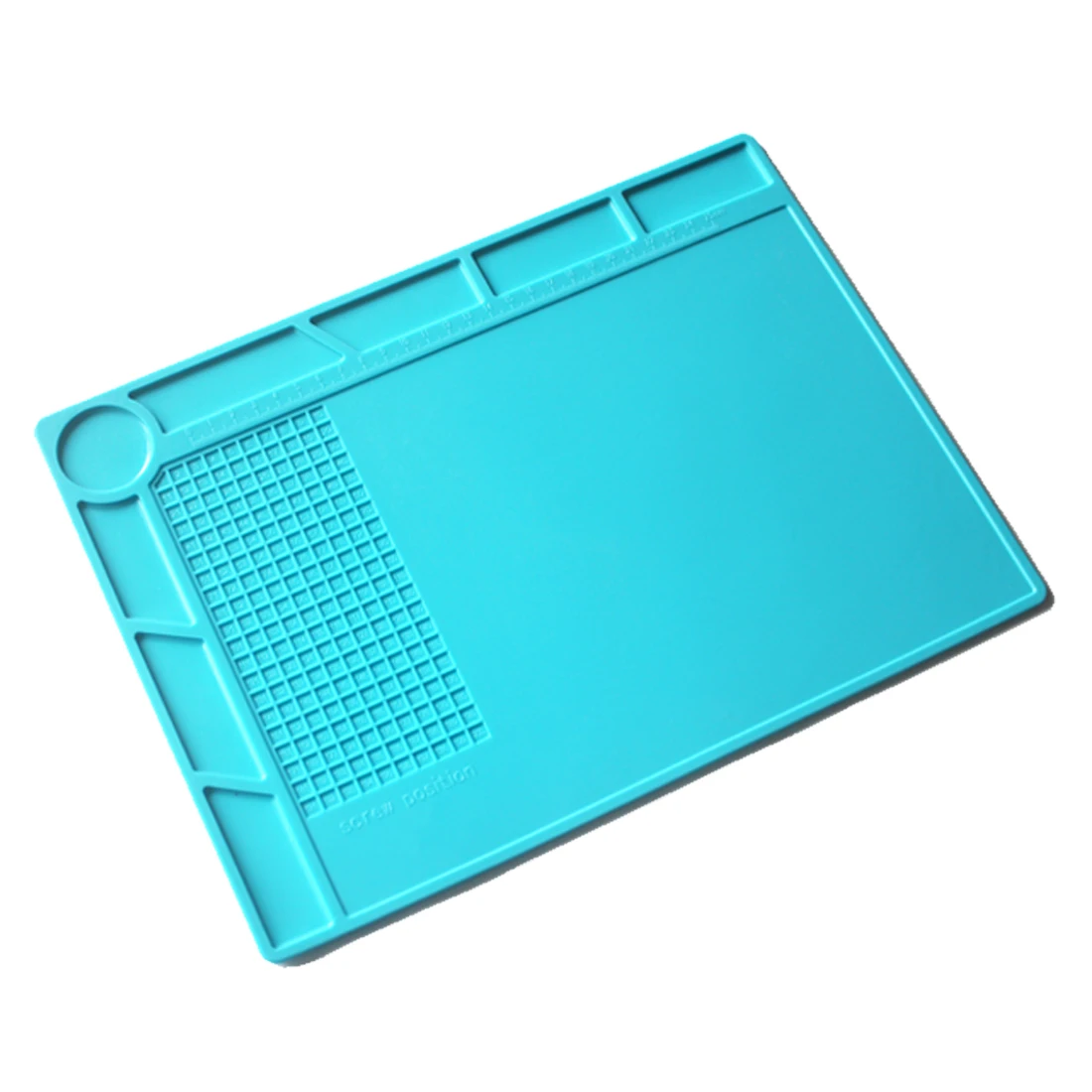 Electrical Soldering Repair Station Maintenance Platform Heat Insulation Silicone Pad with Screw Location Mat 35x25cm